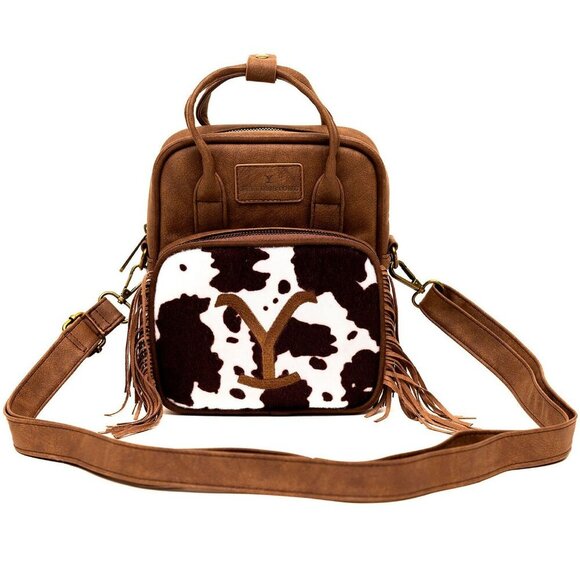 Buckle-Down Yellowstone Dutton Ranch Faux Cowhide Crossbody Bag NWT​ - Picture 4 of 4